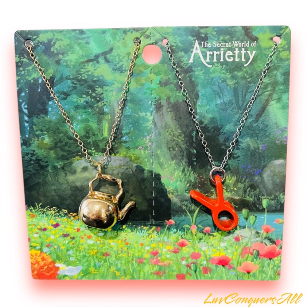 Studio Ghibli The Secret World Of Arrietty Best Friend Necklace Set